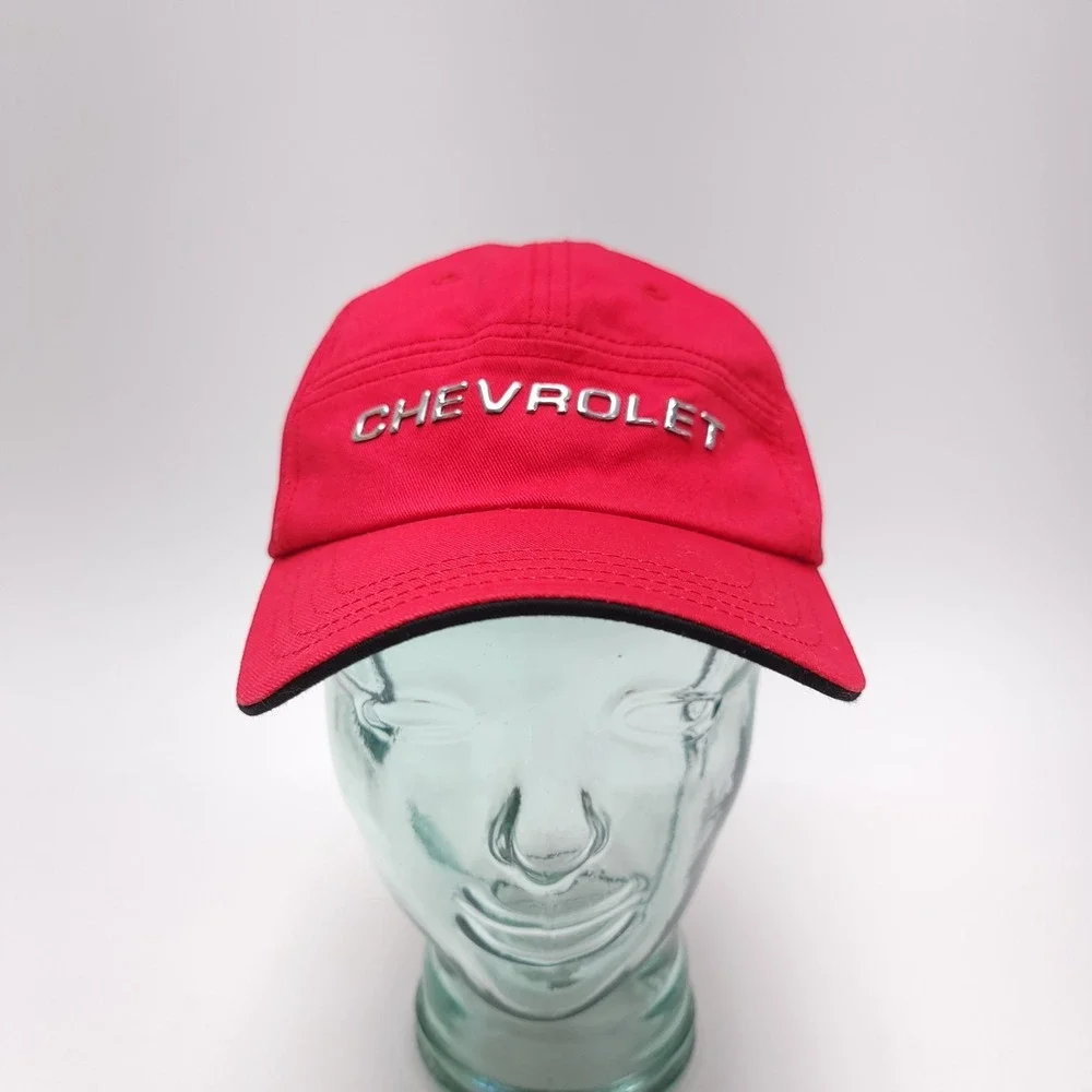 Chevrolet Hat Strapback Ralph White Baseball Cap Hot‎ Rod Muscle Car